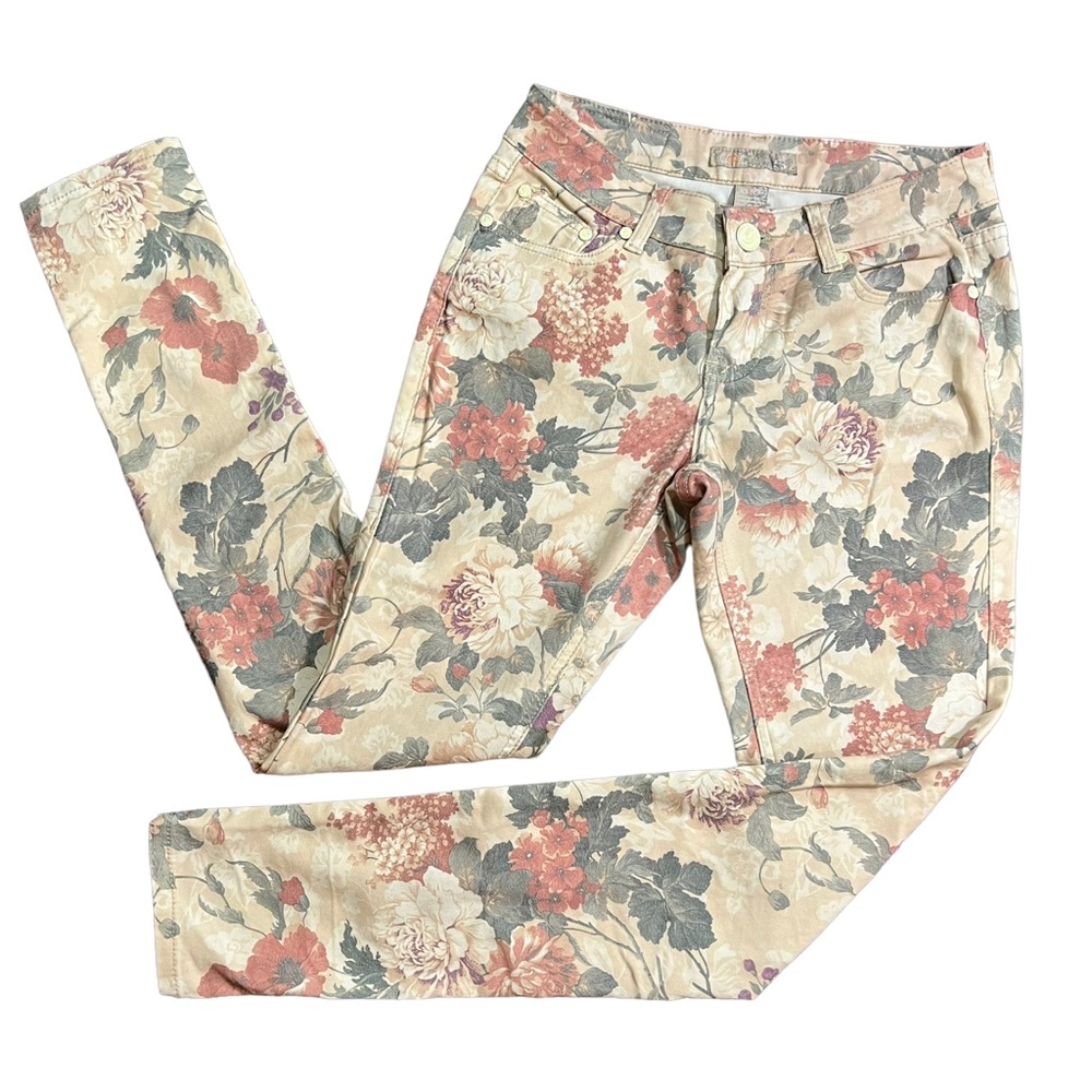 Floral Print Skinny Jeans